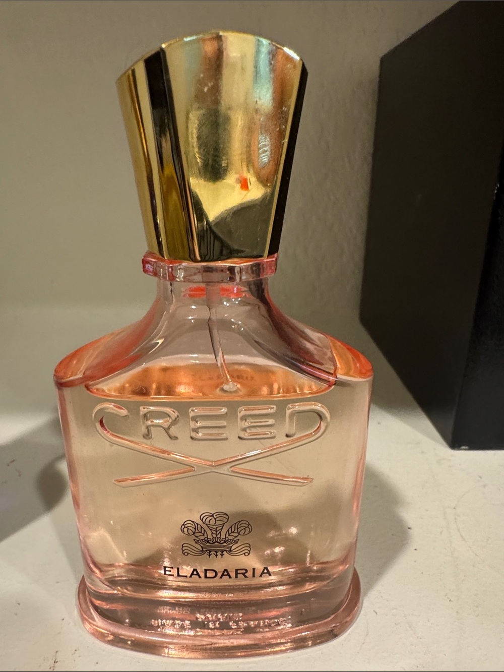 Creed Eladaria Pink Glass Bottle with Gold Cap